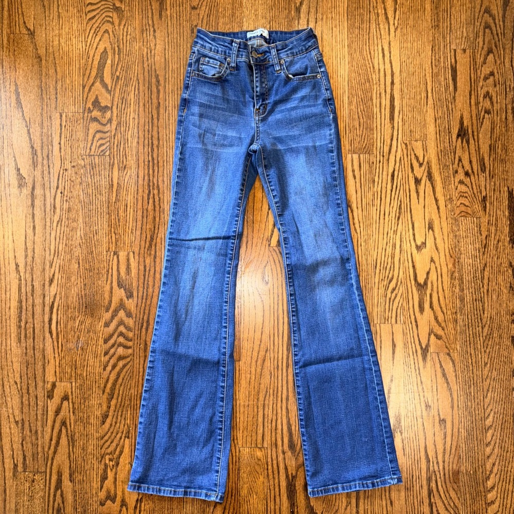 Hammer Jeans High Rise Flare Leg Stretch Denim Jeans Size 1‎ Blue Medium Wash